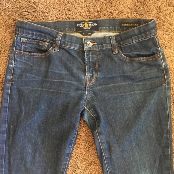 ☘️ Lucky Brand Zoe Straight Crop Jeans, Sz 8 / 29 - Picture 5 of 9